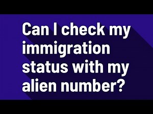 Can I check my immigration status with my alien number?