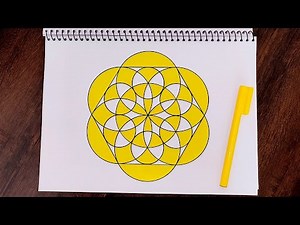 How to Draw Simple Circle Geometrical Drawing || Circular Geometrical Pattern || Learn & Art