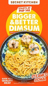 2.5K views | Upgrade your dim sum experience with our Bigger & Better Steamed Siomai!  Made with quality meat and NO extenders or preservatives. Enjoy it with pandan rice, garlic or Asian noodles, and cochi bone soup. Starting at just ₱148. 朗 Try it today at any Secret Kitchen branch! Food Choices — Glorietta 4, Makati Food Hall — Uptown Mall, BGC Taguig #SecretKitchen #SKDimSumBowls #HandmadePremiumDimSum #Glorietta #UptownBGC | Marvin’s Kitchen PH | Facebook
