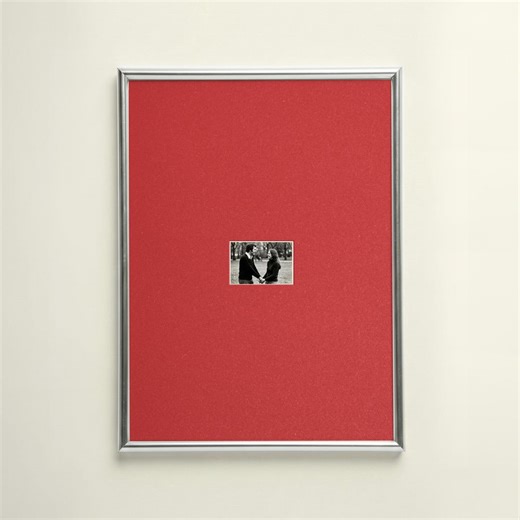 A3 Silver Picture Frame: Modern Offset Mount for Small Photos - Etsy