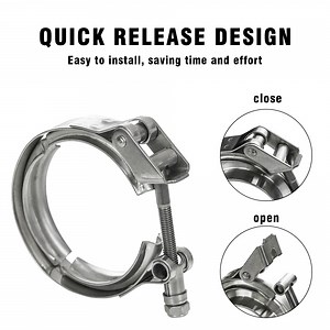 [Hot Item] V Band Clamps Stainless Steel Quick-Release Auto Exhaust Pipe Clamp