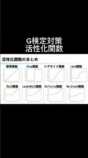 G検定対策 活性化関数