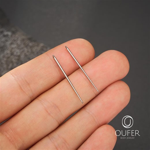 2PCS 16G 18G Stainless Steel Piercing Tool/taper Insertion Pin/inernally Threaded Jewelry Tool - Etsy