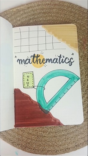 Cute and simple Front page design: Mathematics #selfwritingworld #frontpage