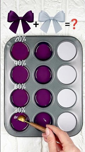 "4 Shades of Elegant Purple: Creative Color Mixing Tutorial" 💜✨