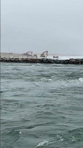 Dozer "rescue," Indian River Inlet, Delaware