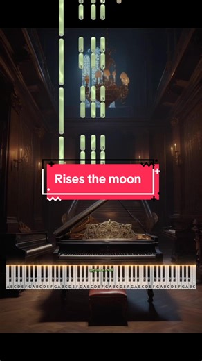 Rises the moon | tutorial | like/follow-more | #pianotutorials #pianotok #pianocovers