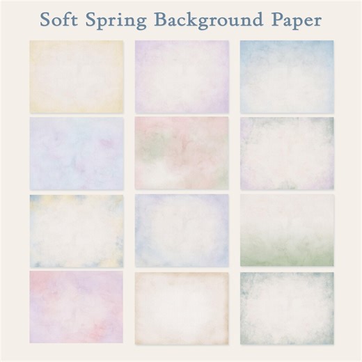 Soft Spring Background Papers | Printable Junk Journal Pages | Calm Pastel Paper Textures | Digital Download - Etsy