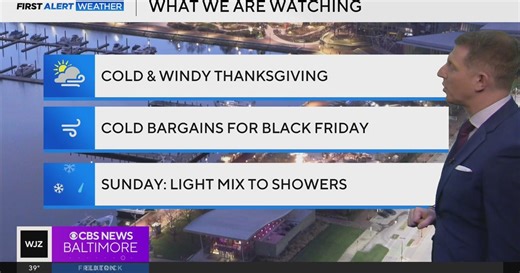 Cold and windy across Maryland into the weekend