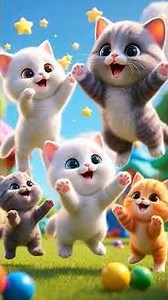 Kitty Cat Song | Cute Nursery Rhyme for Kids & Toddlers #rhymes #cocomelon #nurseryrhymes #cat