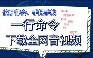 实操：一行命令下载全网视频、图片。