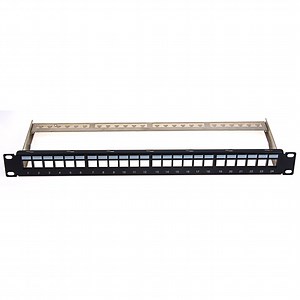 [Hot Item] 1u 19'' 24 Port FTP Blank Patch Panel with Back Bar (Empty Patch Panel)