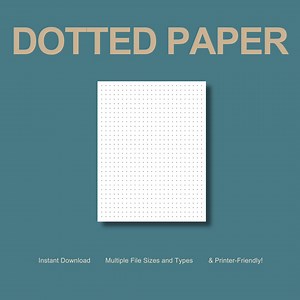 Dotted Grid Paper - Black (sizes: US Letter, A4, Half Letter, A5) | Downloadable/printable | for Teachers, Homeschooling, Journaling, Office - Etsy Canada
