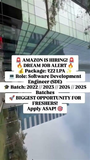 GET HIRED BY AMAZON #freshersjobs #jobskaro #careerupdates #hiringmanager #job #freshershiring
