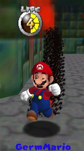 Galaxy Mario burning Game Over Animation #supermario #gaming