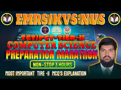 EMRS / KVS NVS |Tier-II TGT / PGT Computer Science | Preparation Marathon | Non-Stop 3 Hours |Telugu