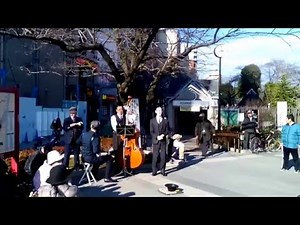 Japanese singer performs in Tokyo street