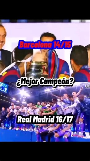 Barcelona 2015 vs Madrid 2017 #championsleague #barcelona #vs #realmadrid #estadistica #campeones