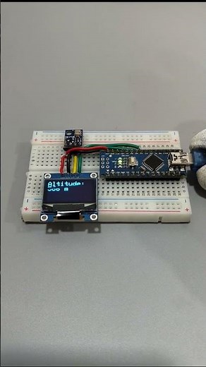 BMP180 Sensor with Arduino and OLED display 🔌 #arduino #project #electronicsproject #robotics