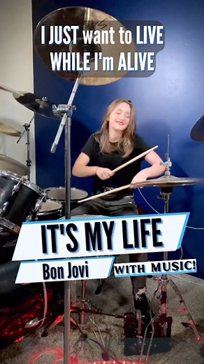 132K views · 7.3K reactions | Teen Drummer Covers “It’s My Life” by...