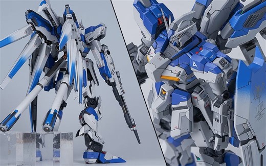 【MOMO MODELING-𝟒𝐊/搬】万代 1/100 MG Hi-ν 海牛高达+VP改件 模型涂装制作——第三期