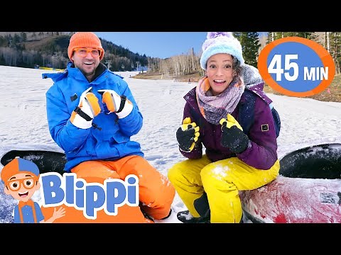 Blippi and Meekah Compete in the Winter Olympics Sports! | Blippi & Meekah Challenges for Kids