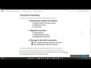 AI1: Simulated Annealing, Constraint Handling