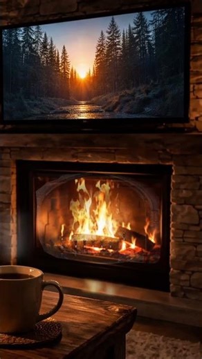 Relaxing Fireplace Loop #shorts #relax #relaxing #fireplace #motivation
