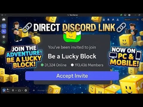 How To Join Be A Lucky Block Discord Server