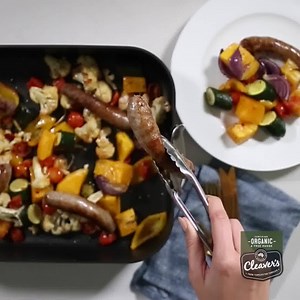 11K views · 55 reactions | Packed full of veggies and Cleaver’s organic sausages, this is the perfect, easy week-night feed! Check out the recipe here > https://cleaversorganic.com.au/recipe/ratatouille-sausage-bake/ | Cleaver's Organic Meat | Facebook