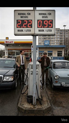 "West German vs. East German at the gas pump #nostalgia #dailyroutine #automobiles