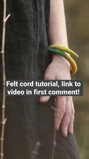 Wet felt rope diy #feltcord #wetfelting #howtofelt