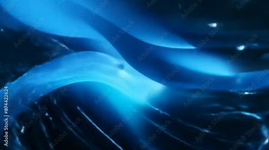 Blue energy wave creating a powerful and dynamic visual effect Stock Video