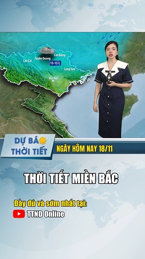 1.2M views · 9.9K reactions | Thời tiết miền Bắc ngày hôm nay #thoitiet #dubaothoitiet #thoitiethomnay | TTND Online | Facebook