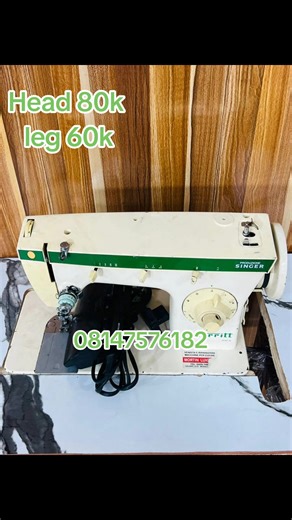 80kkk✅✅✅✅ Singer electric and manual sewing machines Straight Zigzag EMBROIDERY stitches Button hole Inner and Outer weaving Reverse and forward mechanism Button tacking Twin needle enable Fast Strong Durable Clean as new Available at the store Location: 210 lagos Abeokuta express way Opposite danco filling station iyana paja 08147576182 08095685095 ##dochsewingmachine