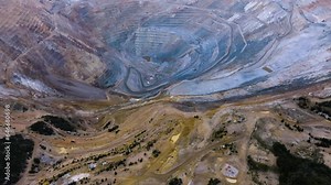 Looking down into Bingham Copper mine - the largest pit mine in the world
