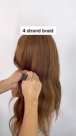Unique 4 Strand Braid Tutorial for Wedding Hairstyle