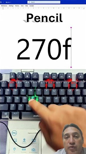 Quick shortcut to insert the pencil symbol in Word. #word #office #wordtips