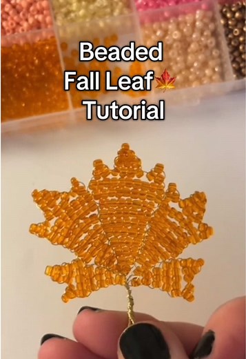 Beaded Fall Leaf Seed Bead Tutorial: Step-by-Step Guide