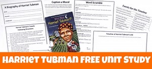 Harriet Tubman FREE Unit Study - peanut butter fish lessons