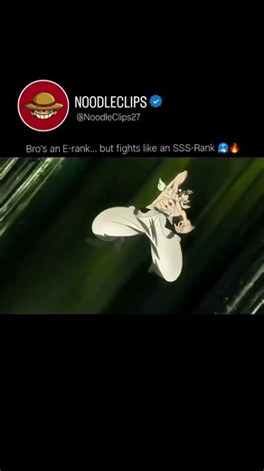 Bro's an E-rank... but fights like an SSS-rank 🥶🔥 #anime #shorts