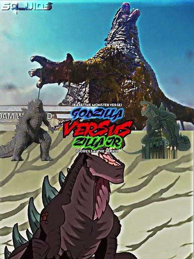 Monsterverse Godzilla Vs Zilla Jr #tristargodzilla #zillajr #monsterverse #godzilla #wisedit #kaiju