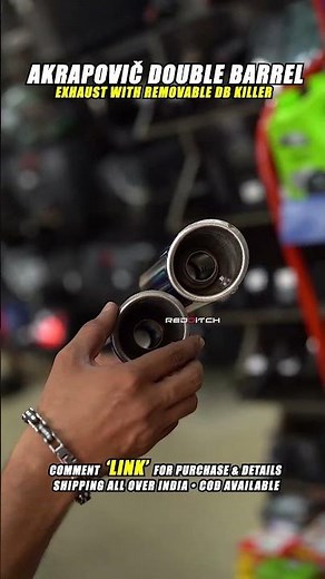 Akrapovic Double Barrel exhaust with removable DB Killer 🧲 ....‪@teamredditch‬