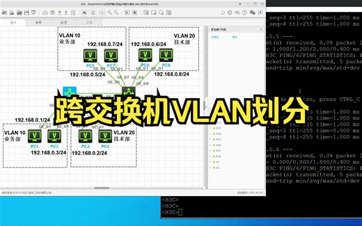 H3C新华三-跨交换机VLAN划分配置视频