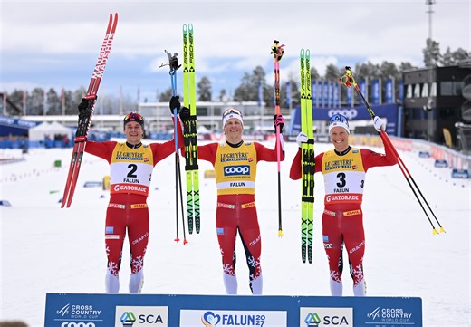 Klaebo leads Norway’s Skiathlon clean sweep to seal back-to-back wins in Falun