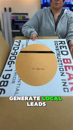 How a yard sign works for a construction site.