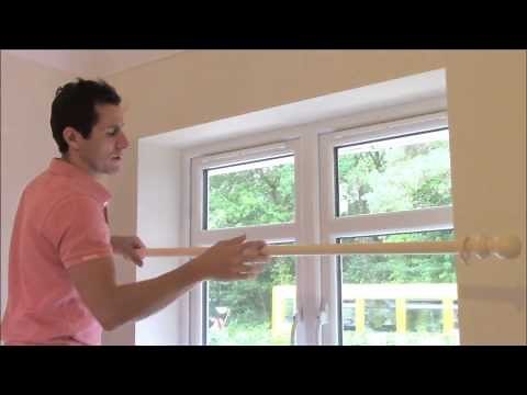 HOW TO FIT A WOODEN CURTAIN POLE - YouTube