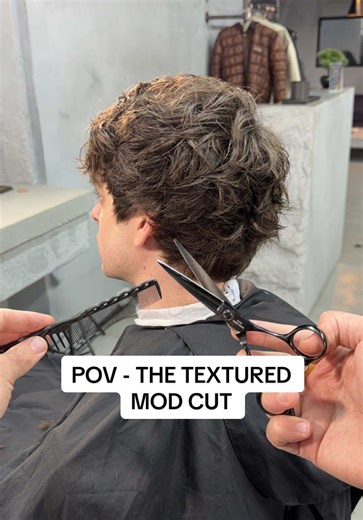 POV - THE TEXTURED MOD CUT #pov #tutorial #hairstyle #ASMR #SATISFYING | mod cut