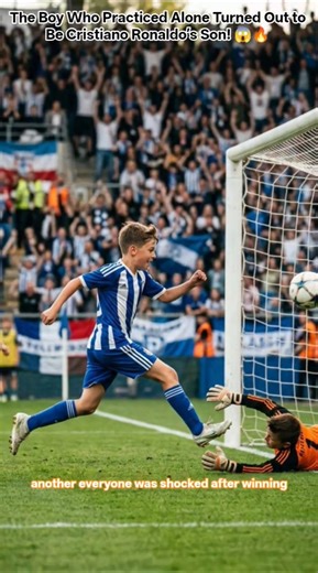 The Boy Who Practiced Alone Turned Out to Be Cristiano Ronaldo’s Son! 😱🔥#cr7junior #ronaldo #shorts