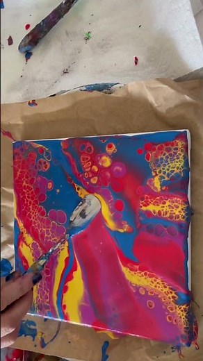 One Swipe Changes Everything #fluidart #acrylicpour